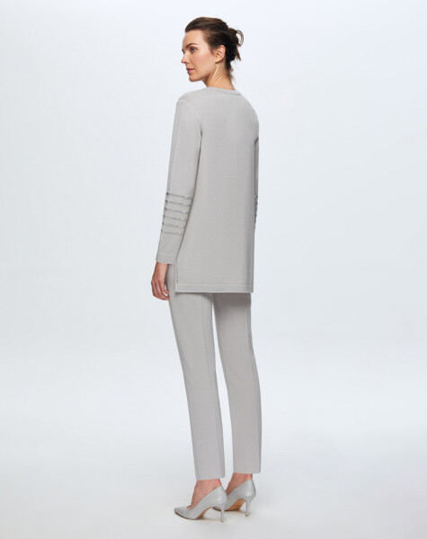 T24K-6008 Kolu Taşlı Tunik - 3