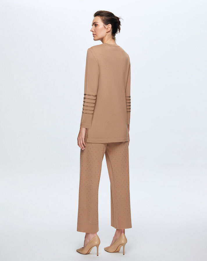 T24K-6008 Kolu Taşlı Tunik - 9