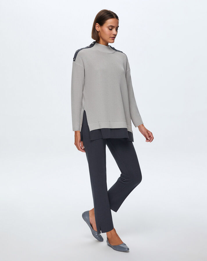 T24K-6009 Renkli Düğme Aksesuarlı Tunik - 9