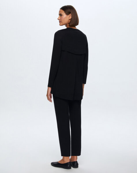 T24K-6010 Arkası Uzun Tunik BLACK - 2