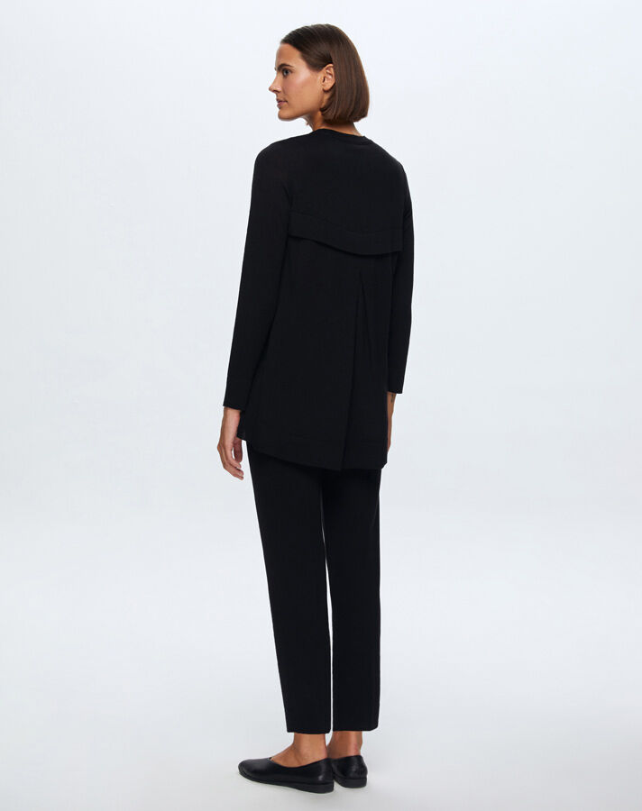 T24K-6010 Arkası Uzun Tunik BLACK - 2