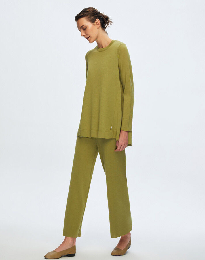 T24K-6010 Arkası Uzun Tunik FİABA-OLİVE - 2