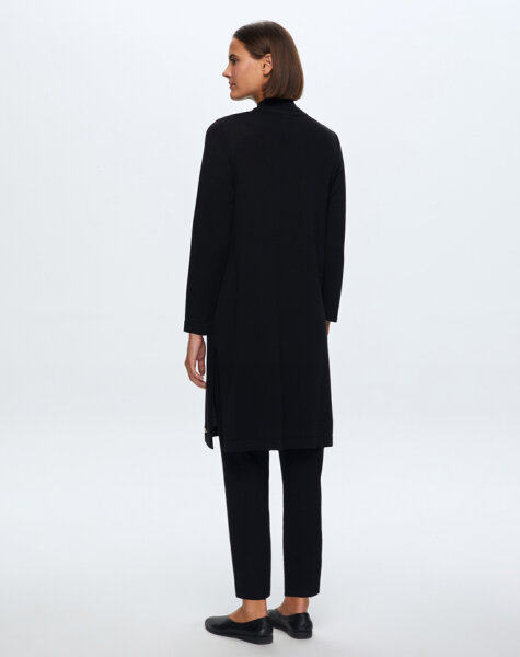 T24K-6011 V Yaka Triko Tunik BLACK - 2