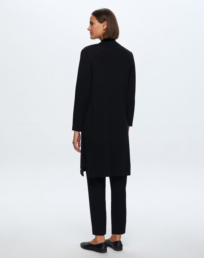 T24K-6011 V Yaka Triko Tunik BLACK - 2