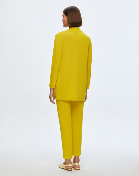 T24K-6011 V Yaka Triko Tunik ETİCA-YELLOW - 3