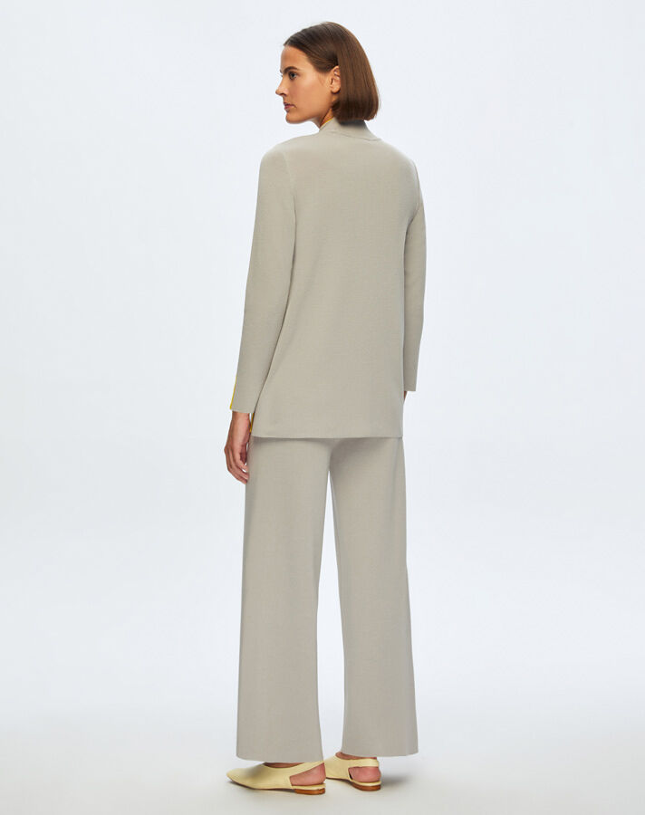 T24K-6017 Renk Şeritli Triko Tunik VİLLA-GREY - 3