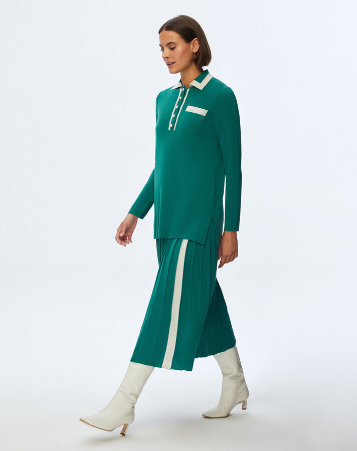 T24K-6021 Erkek Yaka Triko Tunik - 2
