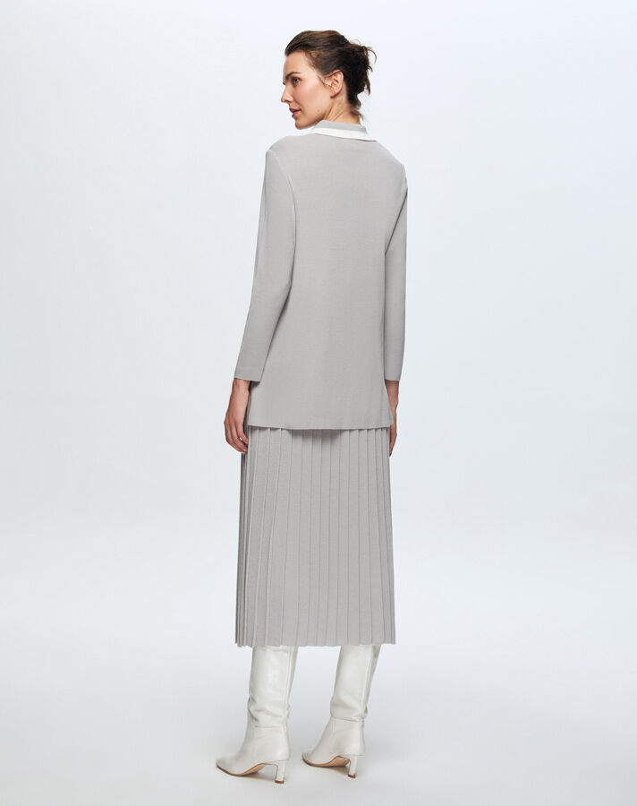 T24K-6021 Erkek Yaka Triko Tunik VİLLA-GREY - 3