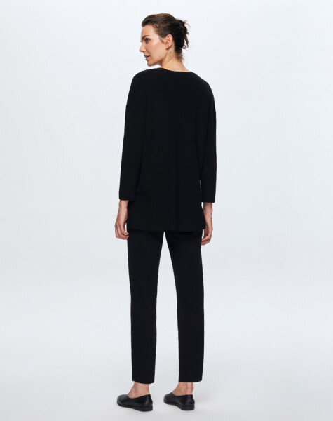 T24K-6024 Önü Taşlı Basic Tunik - 3