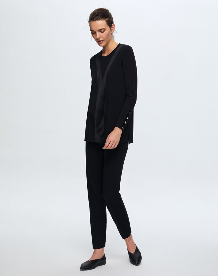 Velvet Detailed Tunic - 1