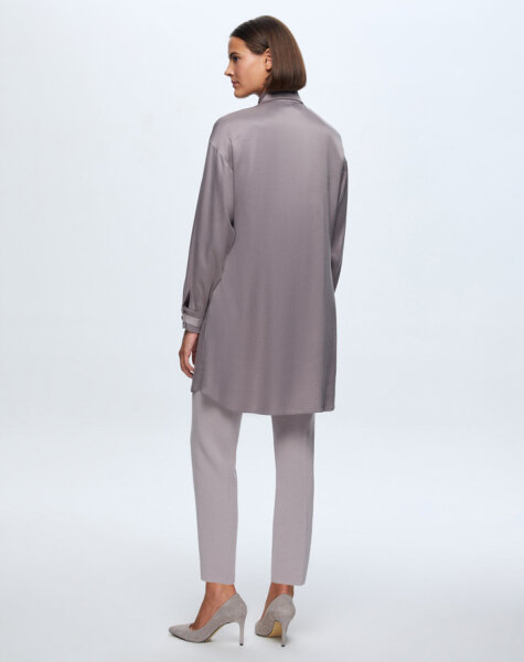T24K-6028 İki Cepli Kupro Tunik MİNK - 3