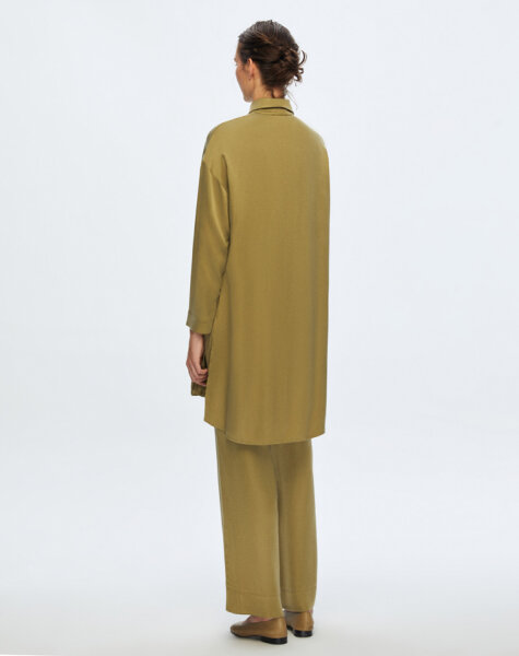 T24K-6029 Tek Cepli Kupro Tunik OLİVE - 4