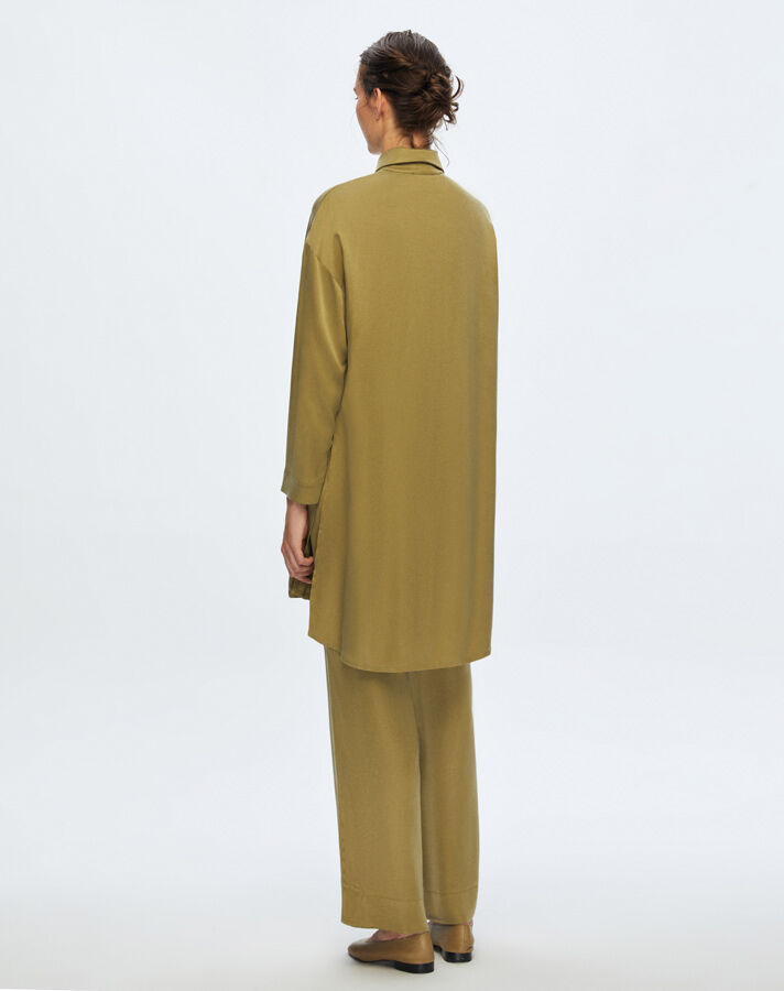 T24K-6029 Tek Cepli Kupro Tunik OLİVE - 4