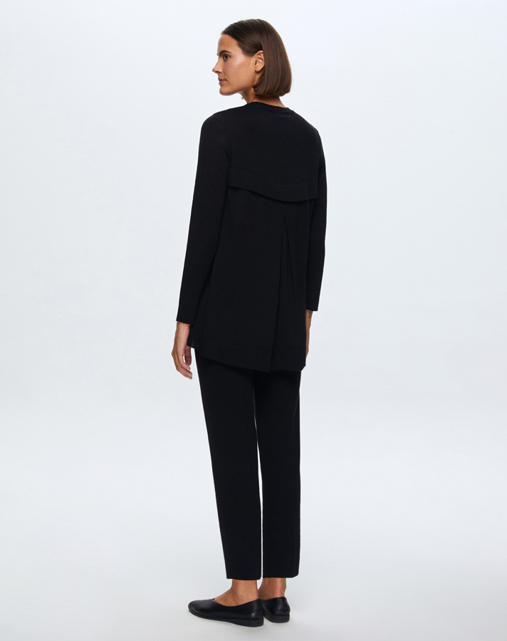 T24K-6032 Sırt Plise Detaylı Triko Tunik - 2