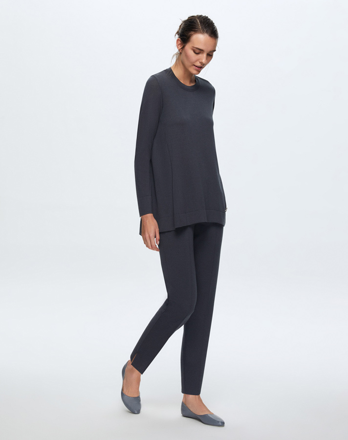 T24K-6032 Sırt Plise Detaylı Triko Tunik - 6