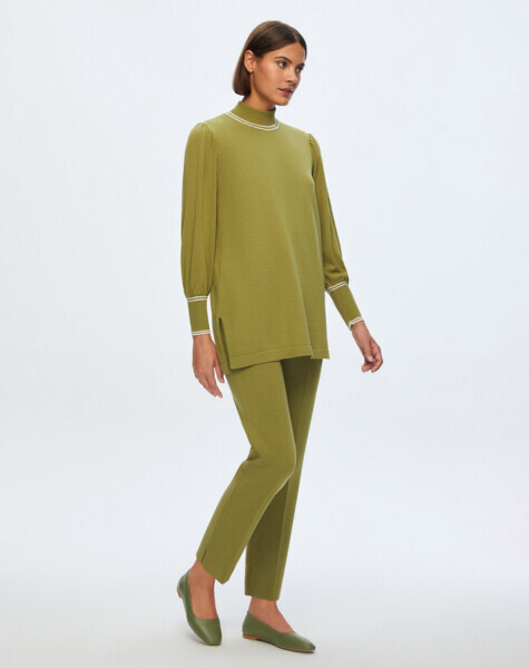 T24K-7000 Dar Paça Triko Pantolon DIDO-BEİGE - 21