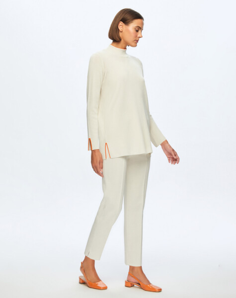 T24K-7000 Dar Paça Triko Pantolon - 32