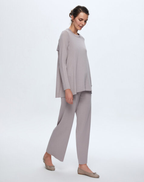 T24K-7001 Bol Paça Triko Pantolon TERRA-MİLKY 