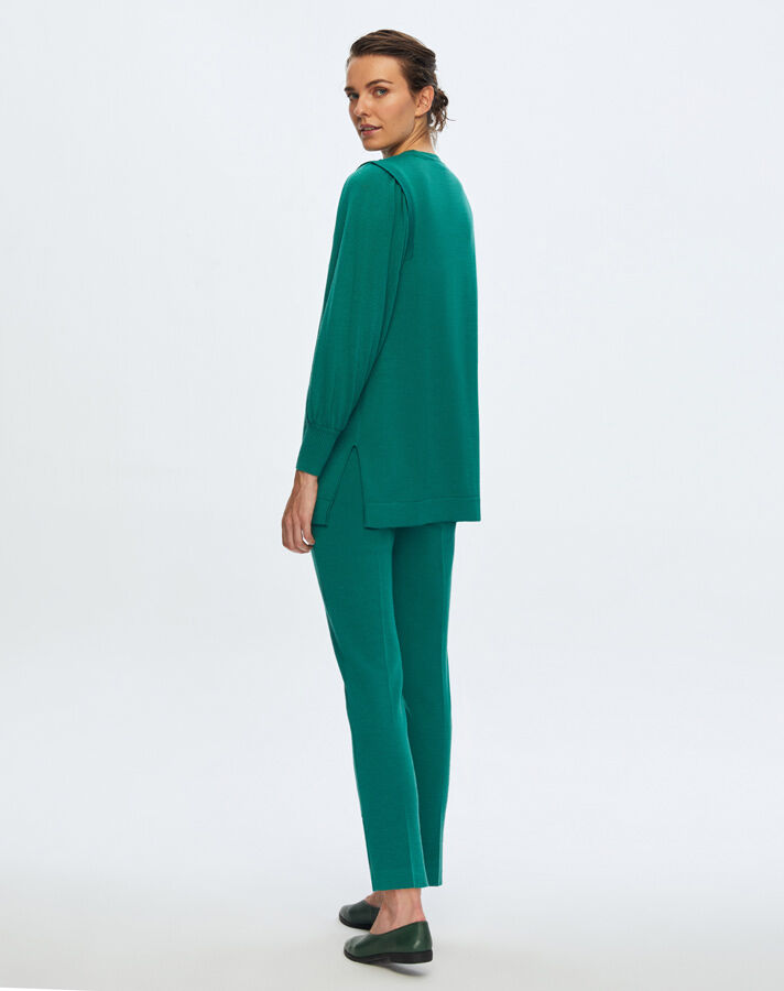 T24K-7010 Paçası Düğme Detaylı Triko Pantolon IMOLA-EMERLAND - 3