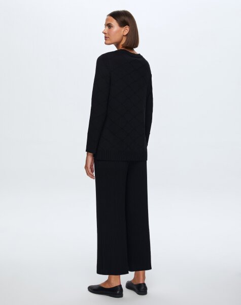 T24K-7012 Lastik Örgü Pantolon Etek BLACK - MISS DALIDA (1)