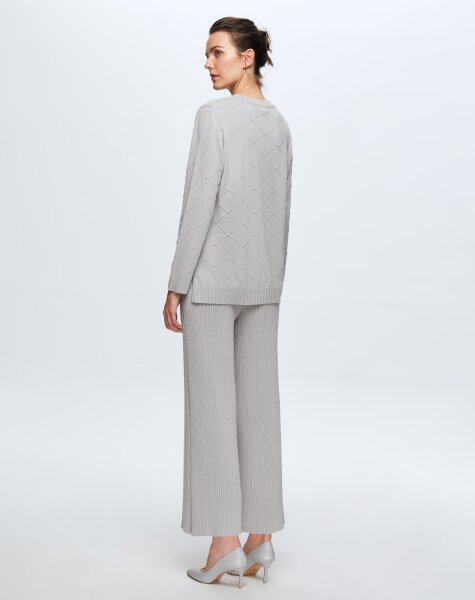 T24K-7012 Lastik Örgü Pantolon Etek VİLLA-GREY - 2