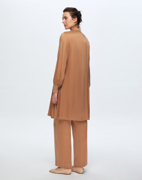 T24K-7013 Beli Lastikli Kupro Pantolon BLACK - 11