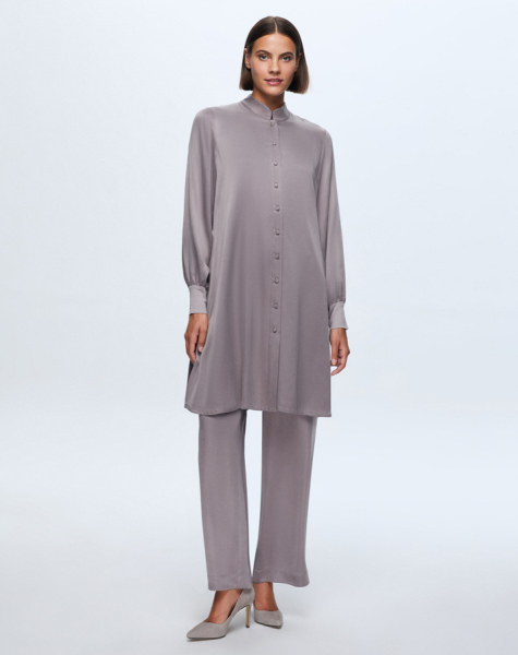 T24K-7013 Beli Lastikli Kupro Pantolon BLACK - 18