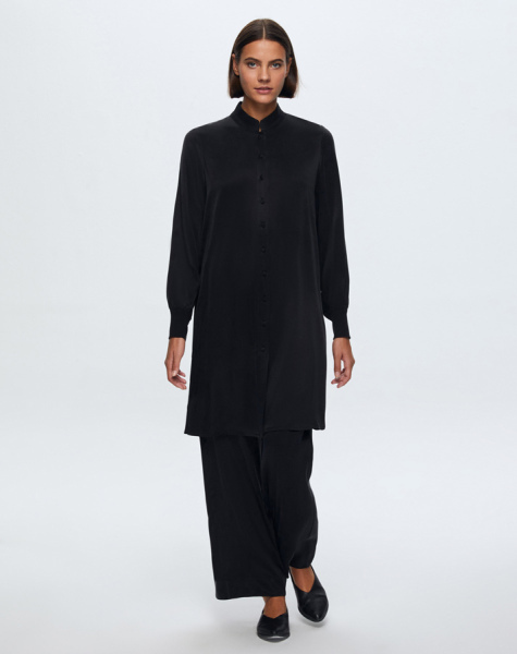 T24K-7013 Beli Lastikli Kupro Pantolon BLACK - 3