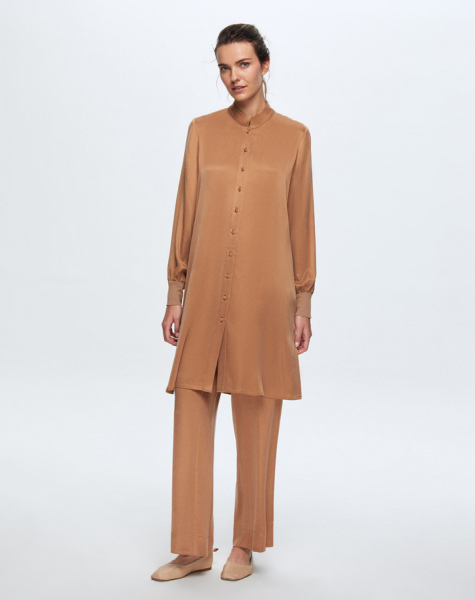 T24K-7013 Beli Lastikli Kupro Pantolon BLACK - 9