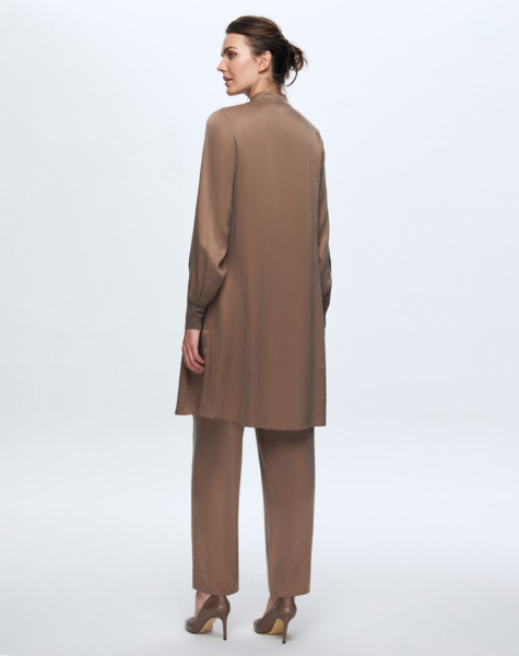 T24K-7013 Beli Lastikli Kupro Pantolon BLACK - 15