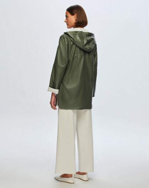 T24K-8006 Triko Astarlı Deri Ceket KHAKİ - MISS DALIDA (1)