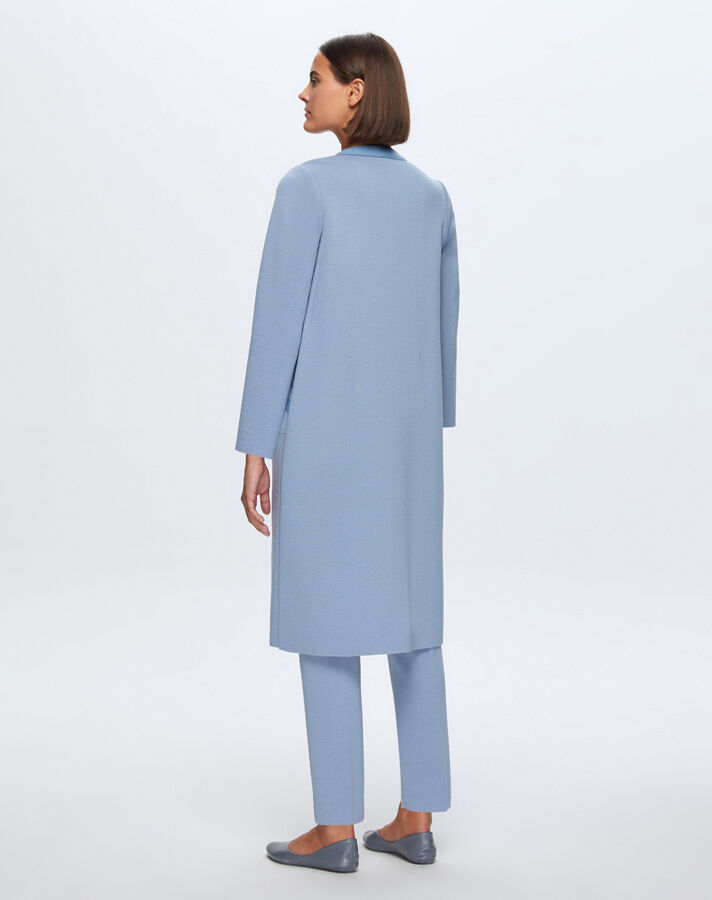 T24K-8009 Cep Detaylı Derili Triko Kap OVALE-BLUE - 3