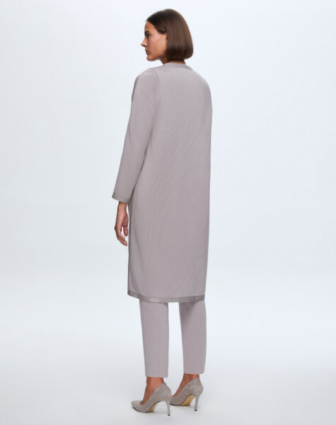 T24K-8011 Deri Detaylı Agraf Kapamalı Triko Kap TERRA-MİLKY - 3