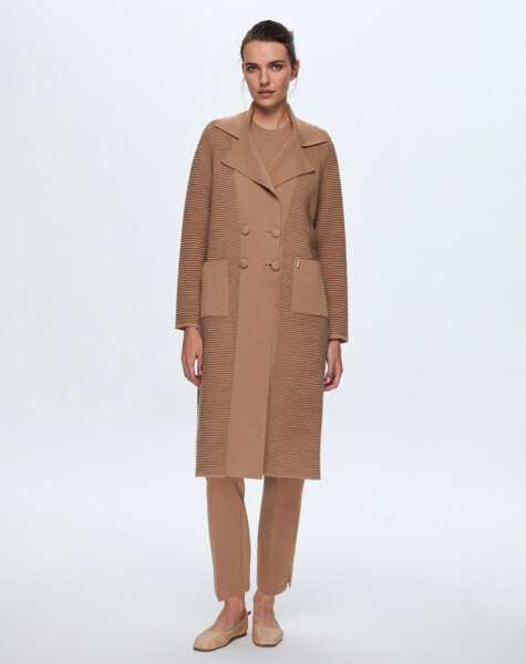 T24K-8014 Kendinden Fitilli Düğmeli Ceket COMO-CAREMEL - 1