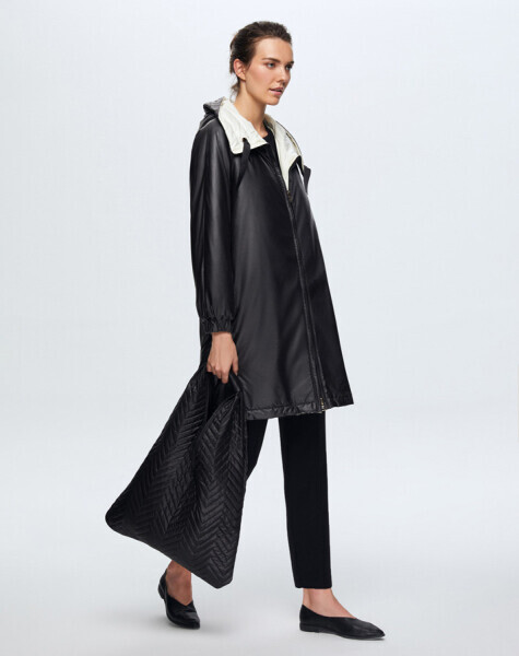 T24K-8017 Triko Astarlı Hafif Mont BLACK - 1