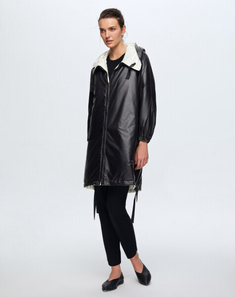 T24K-8017 Triko Astarlı Hafif Mont BLACK - 2