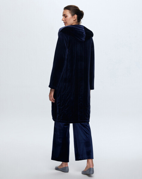 Knitwear Lined Velvet Coat - 15