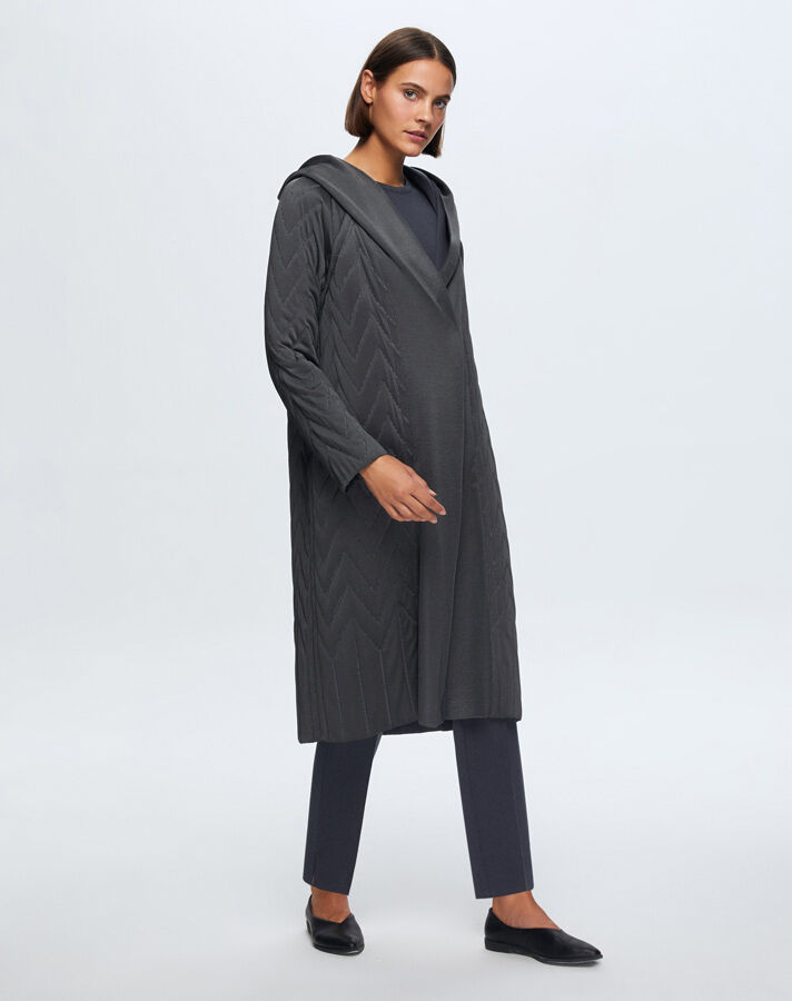 T24K-8023 Kapişonlu Kapitone Kap OGGİ-BULLET - 1