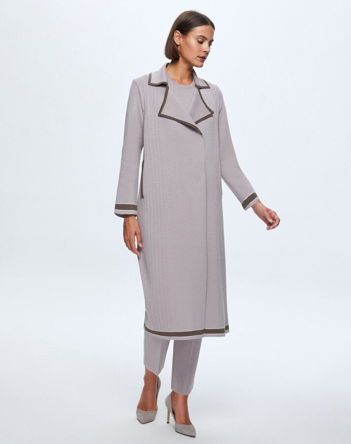 T24K-9001 Erkek Yaka Düz Renk Hırka TERRA-MİLKY - 1