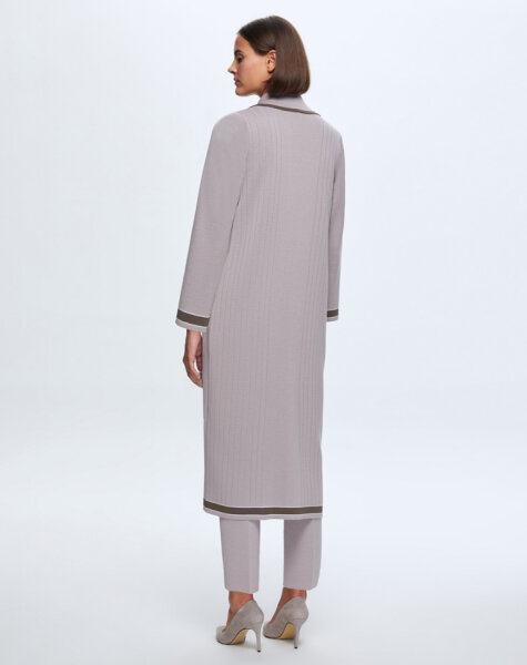 T24K-9001 Erkek Yaka Düz Renk Hırka TERRA-MİLKY - 2