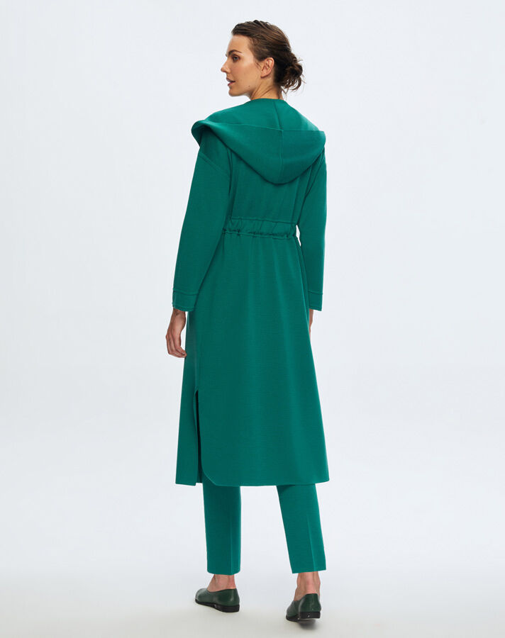 T24K-9007 Beli Kuşaklı Düz Renk Hırka IMOLA-EMERLAND - 3