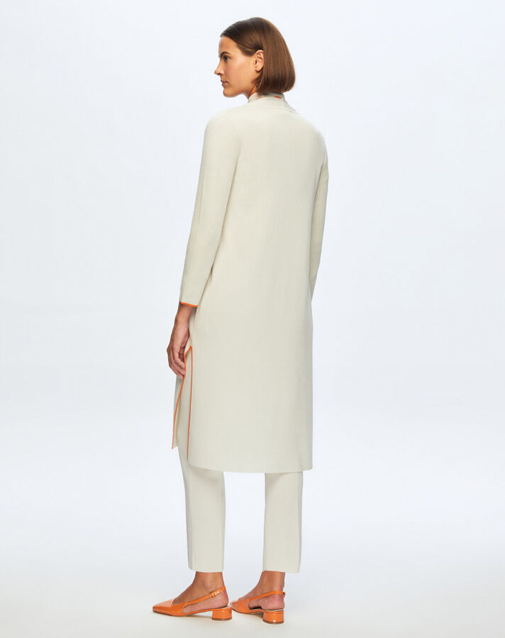 T24K-9015 Renk Şeritli Uzun Triko Hırka VOLO-SMOKE - 2