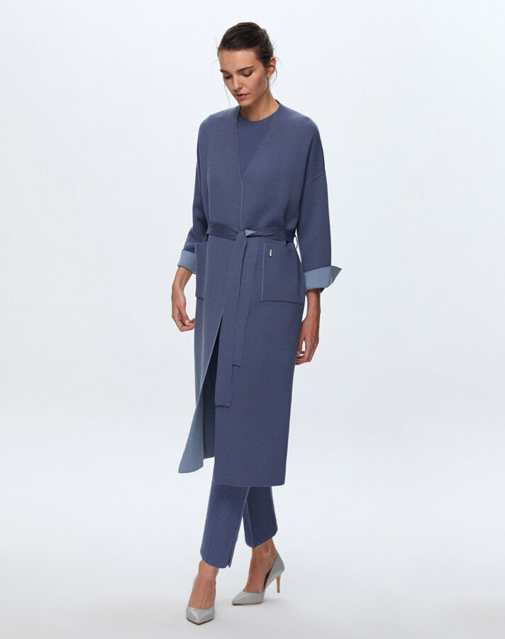 T24K-9020 Kol Üstü Düğmeli Çelik örgü Hırka OGGİ-BULLET - 2