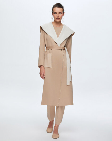 T24K-9021 Çift Taraflı Çelik Örgü Hırka CORO-CAMEL - 1