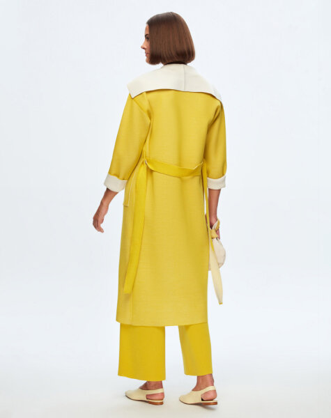 T24K-9021 Çift Taraflı Çelik Örgü Hırka ETİCA-YELLOW - 3