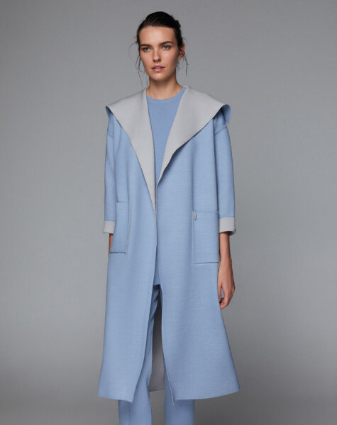 T24K-9021 Çift Taraflı Çelik Örgü Hırka OVALE-BLUE - 2