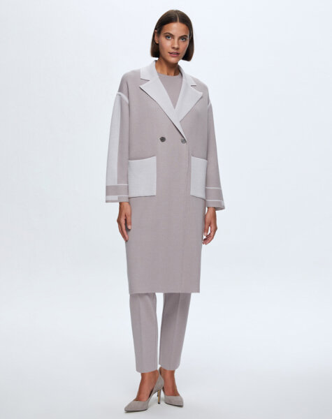 T24K-9024 Erkek Yaka Çelik Örgü Hırka TERRA-MİLKY 