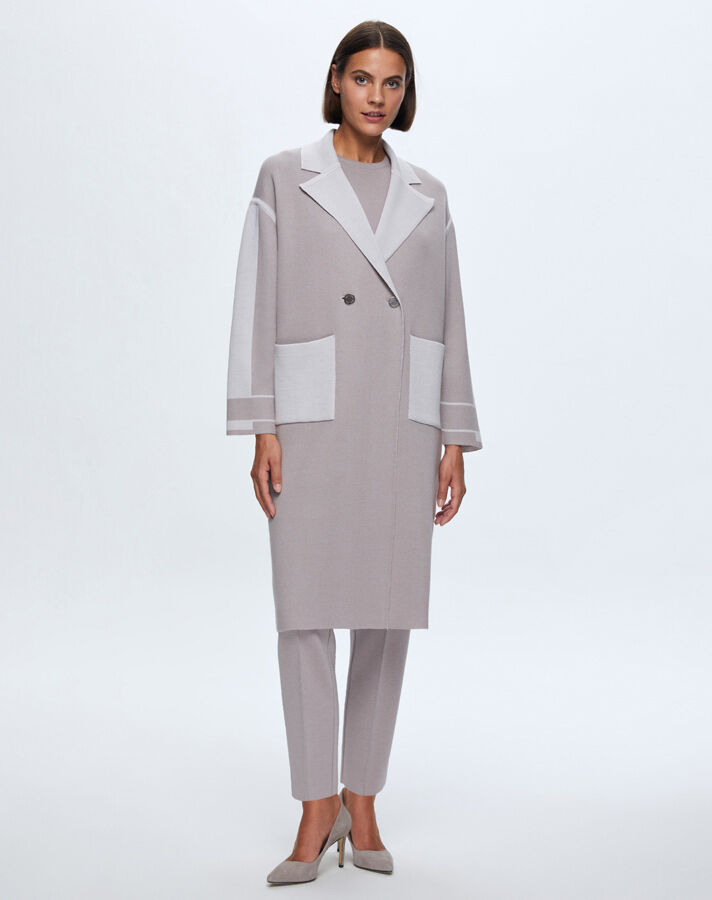 T24K-9024 Erkek Yaka Çelik Örgü Hırka TERRA-MİLKY - 1