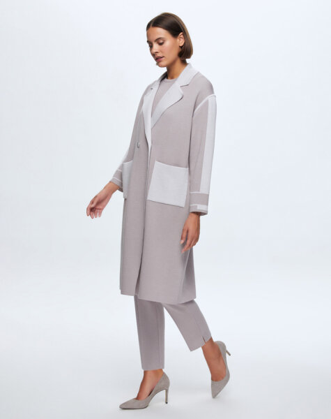 T24K-9024 Erkek Yaka Çelik Örgü Hırka TERRA-MİLKY - 2