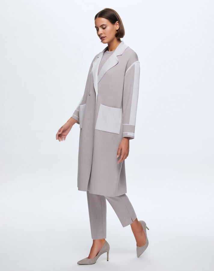 T24K-9024 Erkek Yaka Çelik Örgü Hırka TERRA-MİLKY - 2